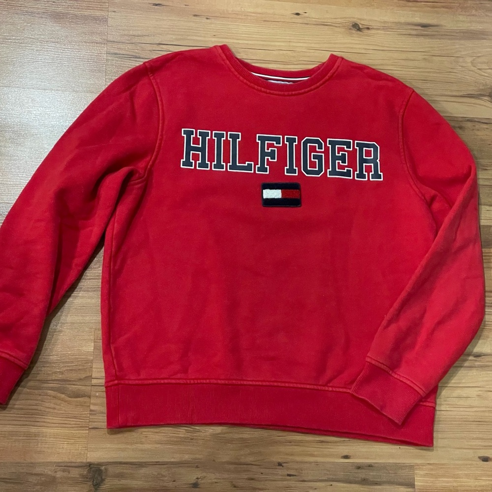 Tommy Hilfiger Vibrant Red Crewneck Sweater